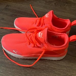 Hot pink Puma sneakers